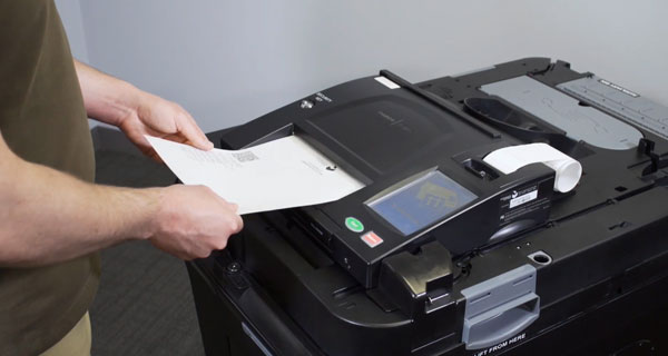review your printed ballot then submit
